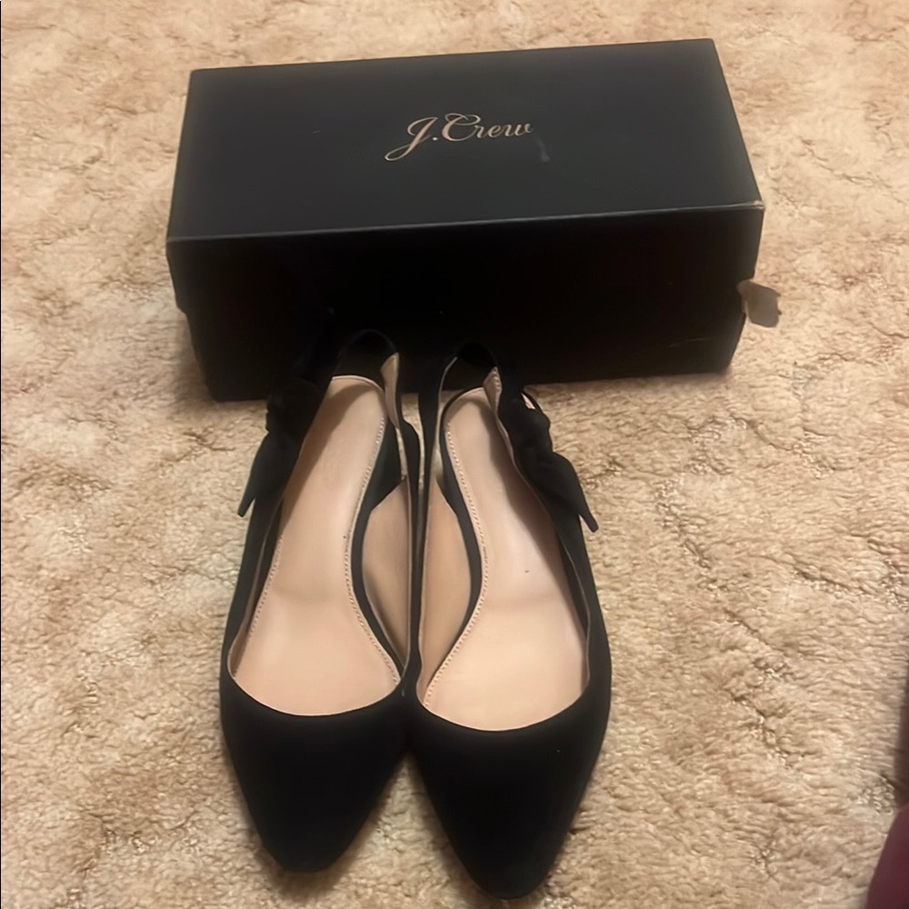 J. Crew Women's Black Slingback Shoes